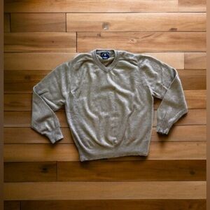 Leonardo De Firenzi 95% Cashmere 5% Wood Gray Sweater Mens Size XL